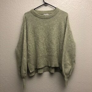 Stockh‎ Lm Jane Knit Alpaca & Wool Blend Pullover Sweater Green Medium
